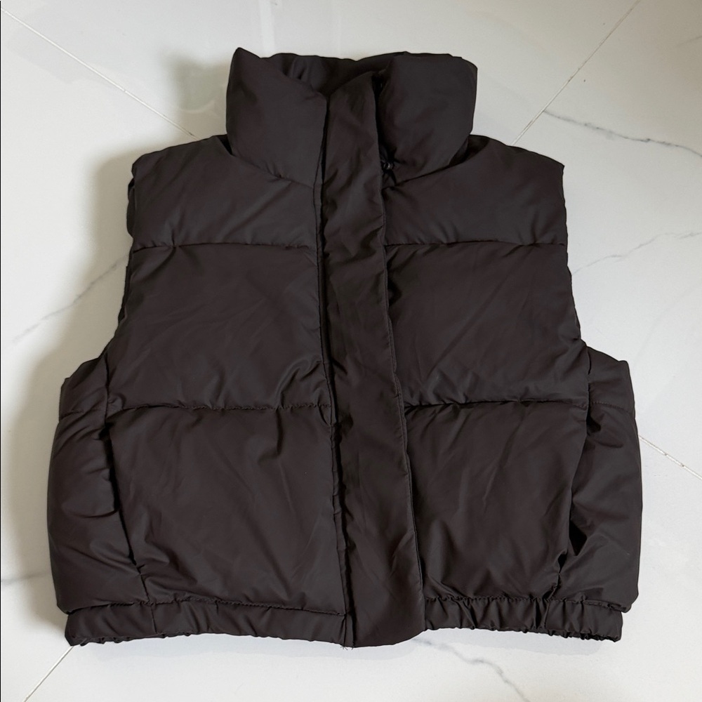 Zara Espresso Puffer Vest